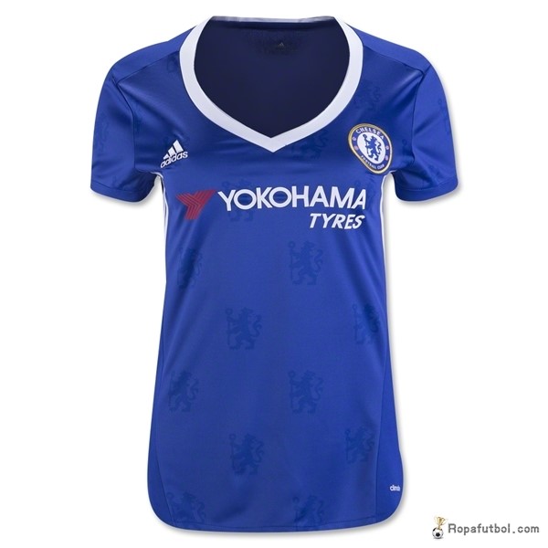 Camiseta Chelsea Replica Primera Ropa Mujer 2016/17 Azul